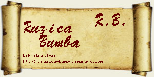 Ružica Bumba vizit kartica